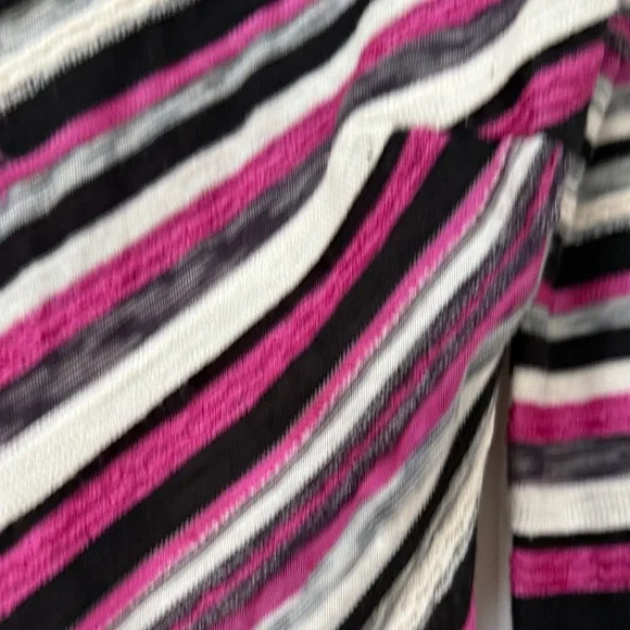 Missoni Vibrant Striped Long Sleeve Top - Pink, Black, Gray - Picture 3 of 7